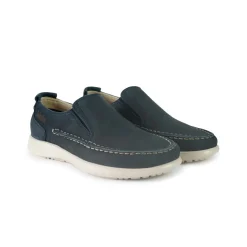 Mocassini Uomo Slipon in Pelle Blu