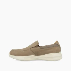 Mocassini Uomo Slipon in Pelle Taupe