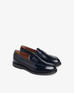 Mocassino College Uomo in Pelle Blu