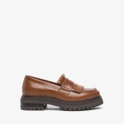 Mocassino Donna in Pelle Cuoio