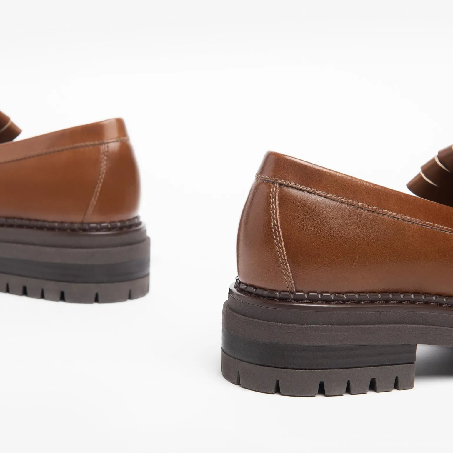 Mocassino Donna in Pelle Cuoio