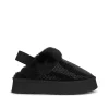 Pantafole Donna Imbottite Strass Nero