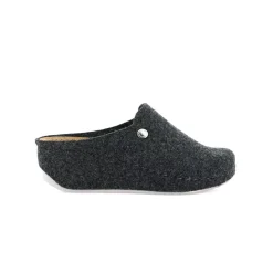 Pantofole Donna con Zeppa in Feltro Grigio