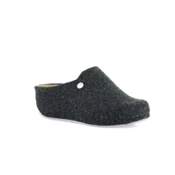 Pantofole Donna con Zeppa in Feltro Grigio