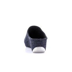 Pantofole Donna con Zeppa in Feltro Blu