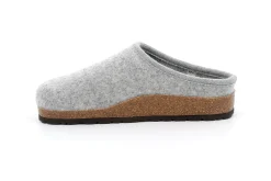 Pantofole Donna Feltro Lana Cenere