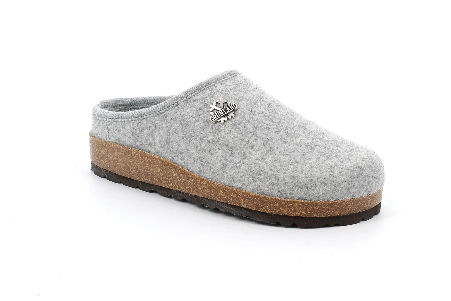Pantofole Donna Feltro Lana Cenere