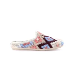 Pantofole Donna Maglia Beige Multi