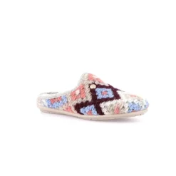 Pantofole Donna Maglia Beige Multi