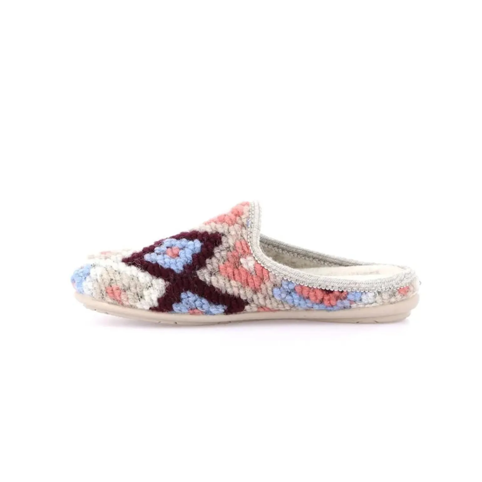 Pantofole Donna Maglia Beige Multi