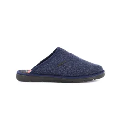 Pantofole Uomo Ciabatte in Tessuto Blu
