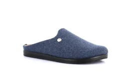 Pantofole Uomo Feltro di Lana Blu