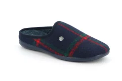 Pantofole Uomo Feltro di Lana Blu