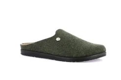 Pantofole Uomo Feltro Lana Verde