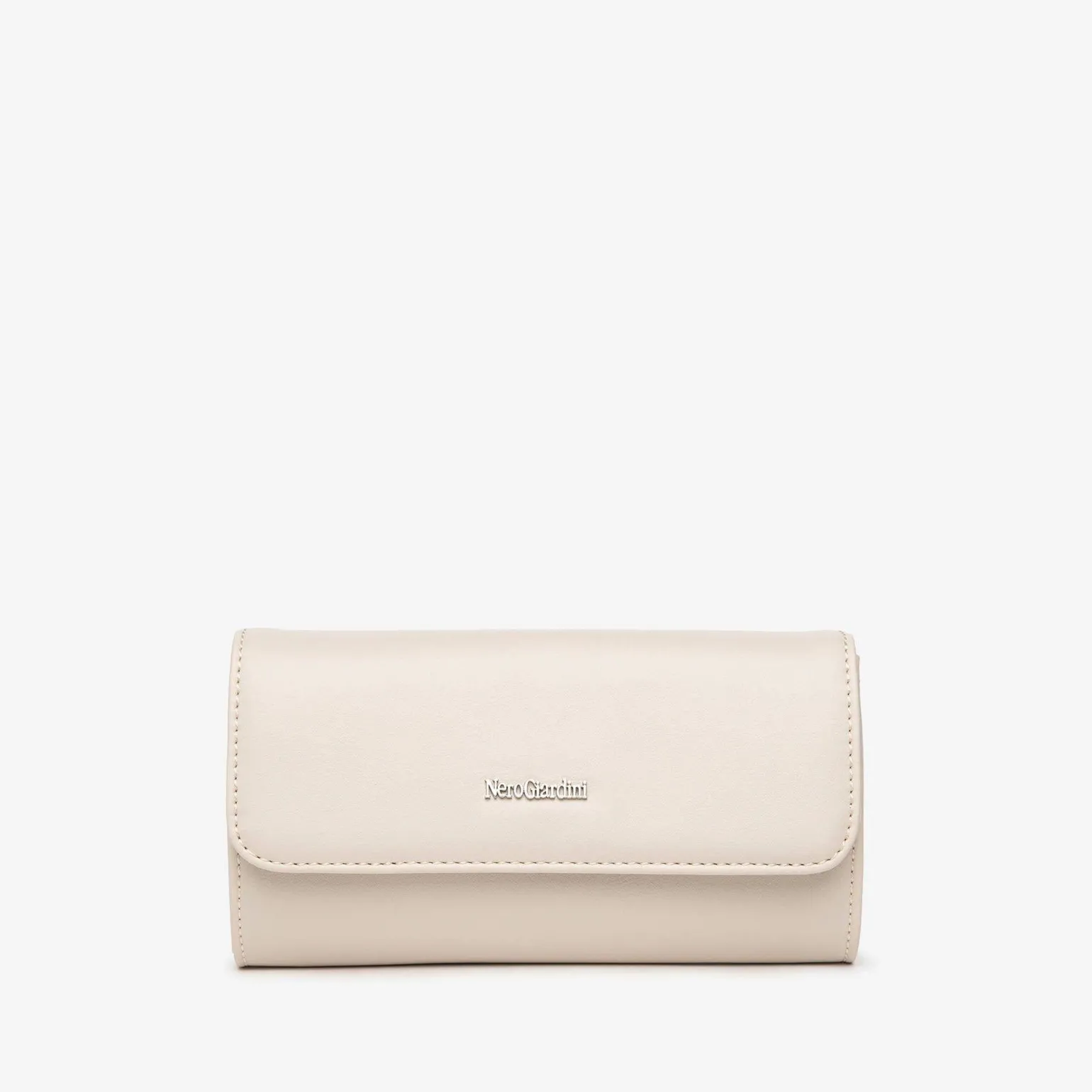 Pochette Clutch Donna in Pelle Avorio