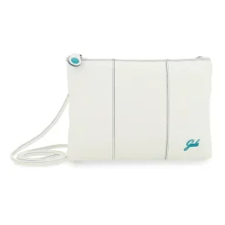 Pochette in Pelle Bianca con Tracolla