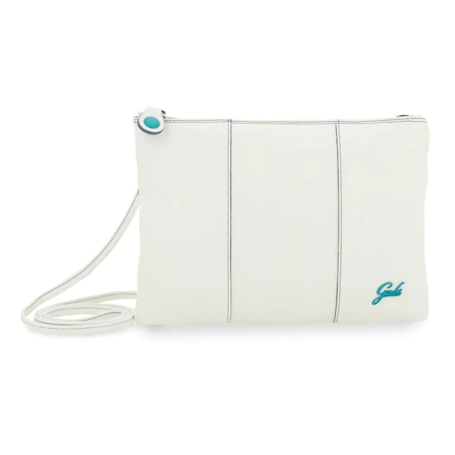 Pochette in Pelle Bianca con Tracolla