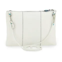 Pochette in Pelle Bianca con Tracolla