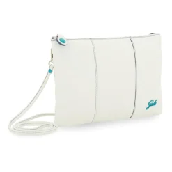 Pochette in Pelle Bianca con Tracolla