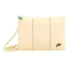 Pochette in Pelle Ecru con Tracolla