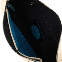 Pochette in Pelle Ecru con Tracolla