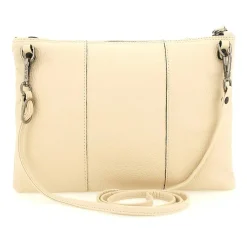 Pochette in Pelle Ecru con Tracolla
