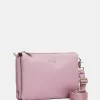Pochette in Pelle Lilla con Tracolla