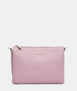 Pochette in Pelle Lilla con Tracolla
