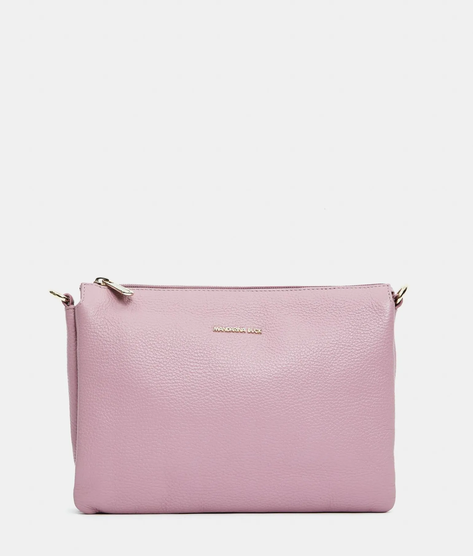 Pochette in Pelle Lilla con Tracolla