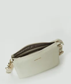 Pochette in Pelle Mandorla con Tracolla