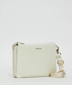 Pochette in Pelle Mandorla con Tracolla