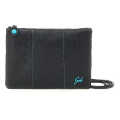 Pochette in Pelle Nera con Tracolla