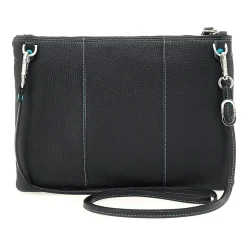 Pochette in Pelle Nera con Tracolla