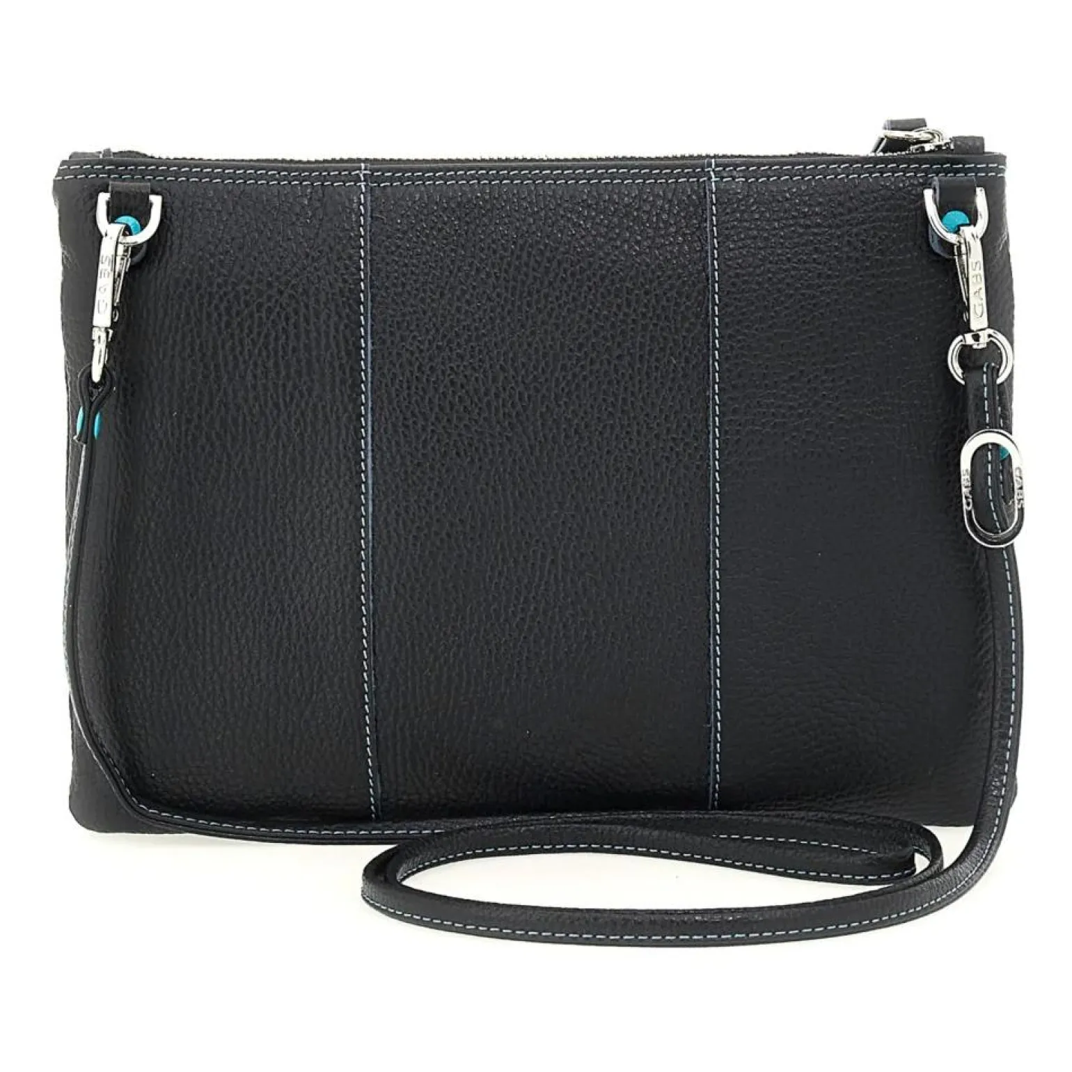 Pochette in Pelle Nera con Tracolla