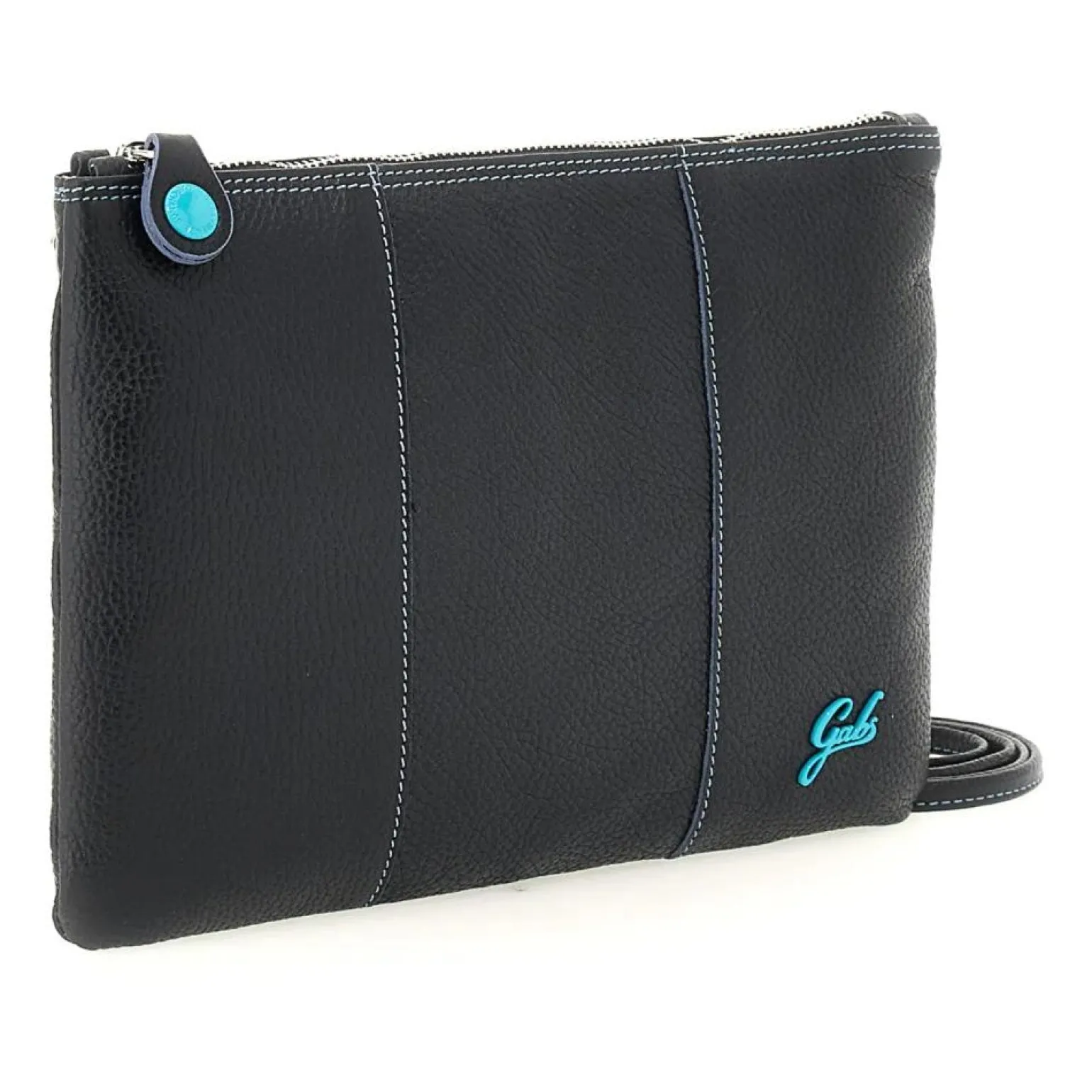 Pochette in Pelle Nera con Tracolla