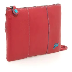 Pochette in Pelle Rossa con Tracolla