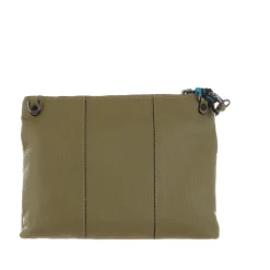 Pochette in Pelle Verde con Tracolla