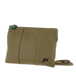 Pochette in Pelle Verde con Tracolla