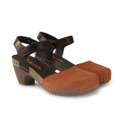 Pump Donna in Pelle Nabuk Terra
