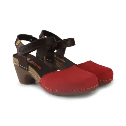 Pump Donna in Pelle Nabuk Rosso