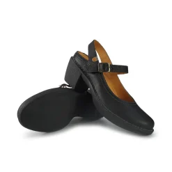 Pump Slingback con Tacco in Pelle Nero