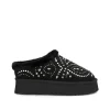 Sabot Donna Imbottite Fur con Borchie Nero
