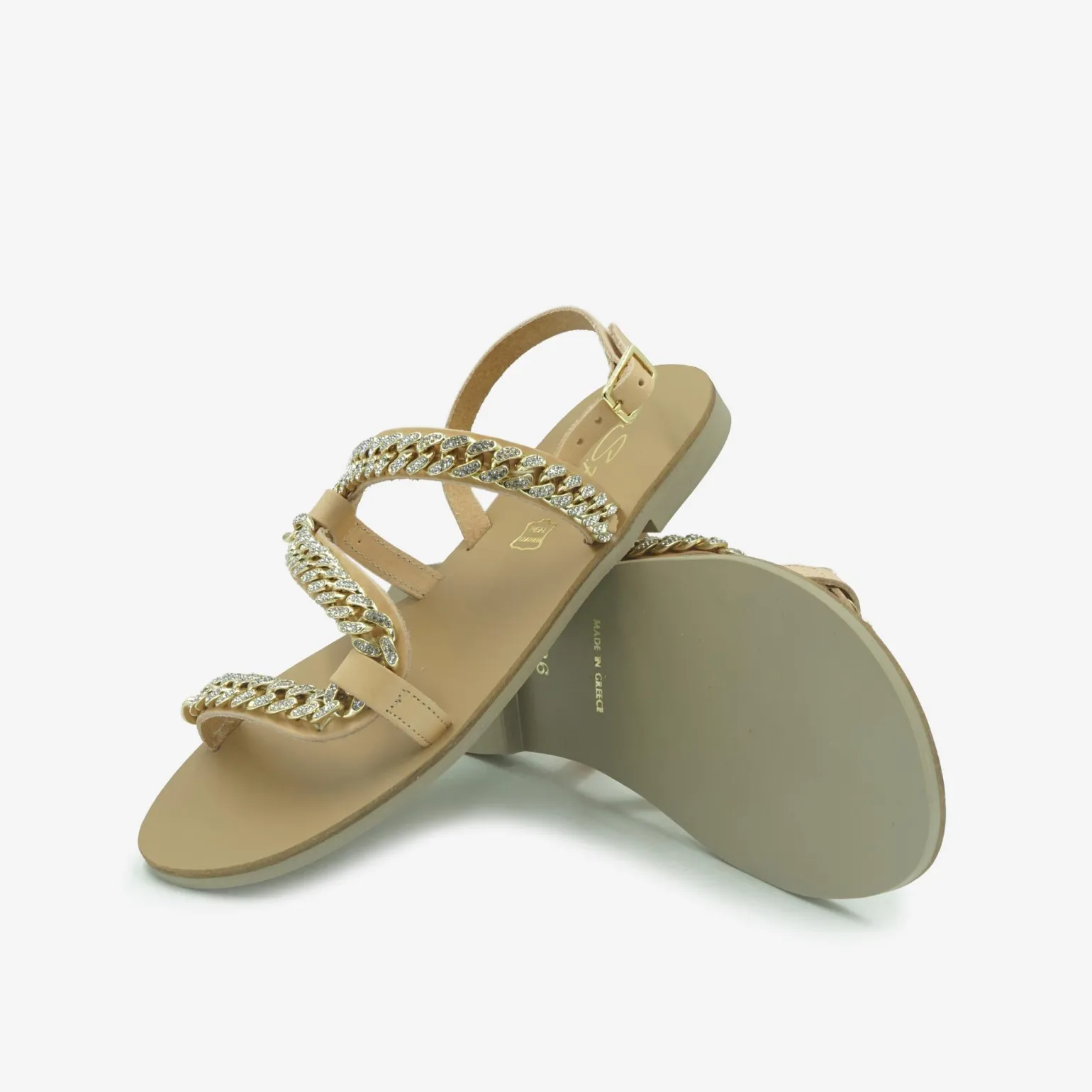 Sandali Bassi Donna in Pelle Naturale