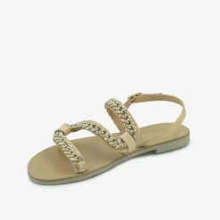 Sandali Bassi Donna in Pelle Naturale