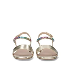 Sandali Bassi Strass Gold