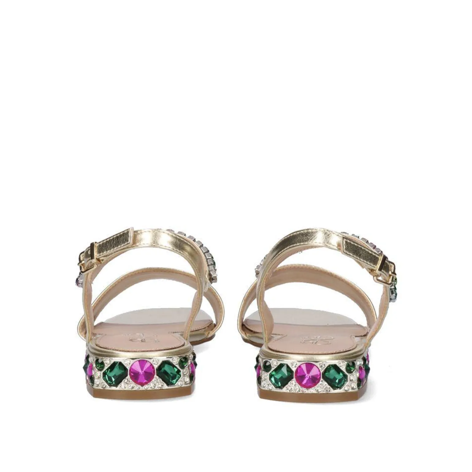 Sandali Bassi Strass Gold