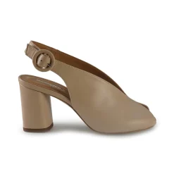 Sandali Chanel con Tacco Alto in Pele Nude