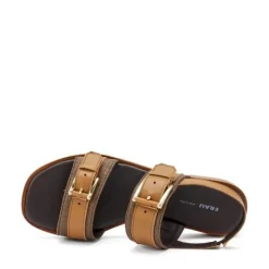 Sandali Donna Bassi in Pelle Marrone
