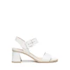Sandali Donna con Tacco in Pelle Bianco