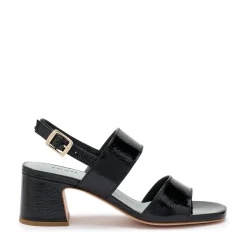 Sandali Donna con Tacco in Vernice Nera
